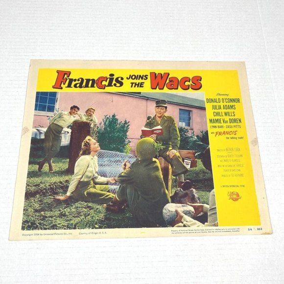 Francis Joins The Wacs 1954 Universal Pictures Movie Lobby Card Poster 11x14 VTG - Picture 1 of 7